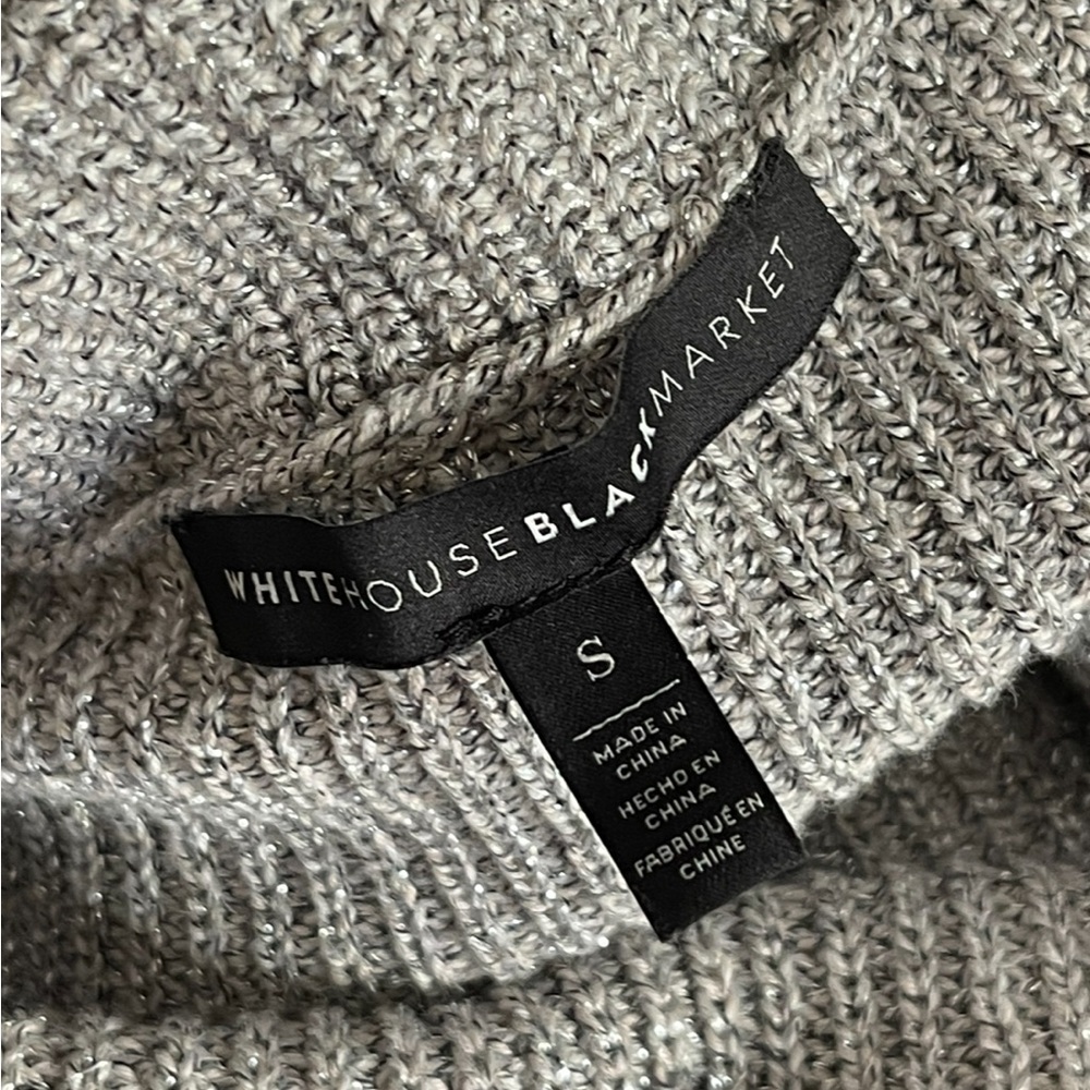 WHBM Metallic Silver to Rose Gold Ombré Cowl Neck Sweater - Picture 16 of 16